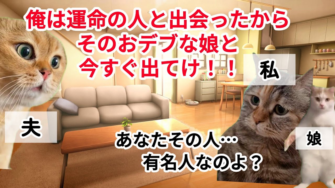 【スカッと猫ミーム】彼女の為にダイエットしていた浮気夫は妻に衝撃的な事実を告げられた#猫マニ #猫ミーム