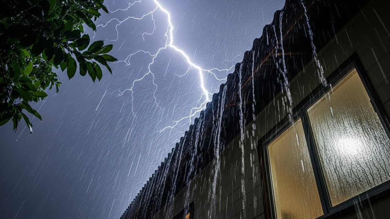 Heavy Rain & Rolling Thunder for Deep Sleep & Full Night Relaxation #46