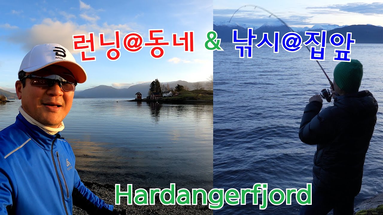 노르웨이 하르당에르피요르 - 동네 한바퀴 런닝 그리고 집 앞에서 대구 낚시