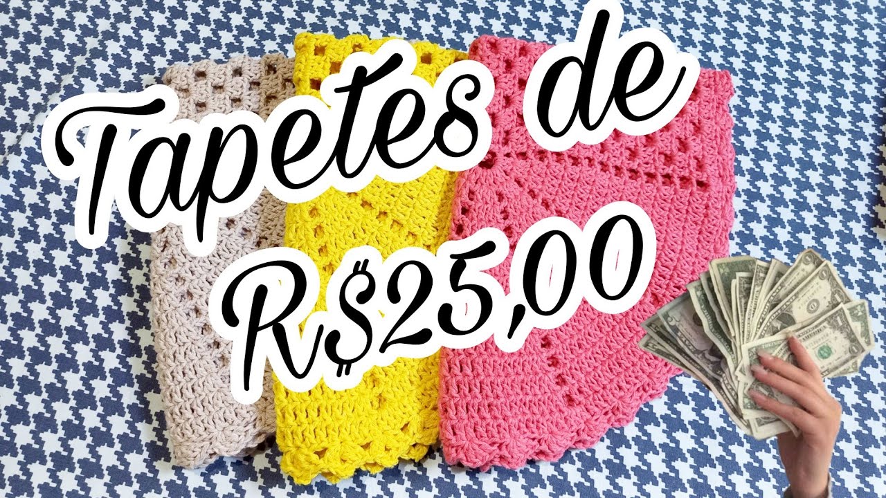 Tapete de crochê por R$25,00 @franbarletacroche #crochetapete