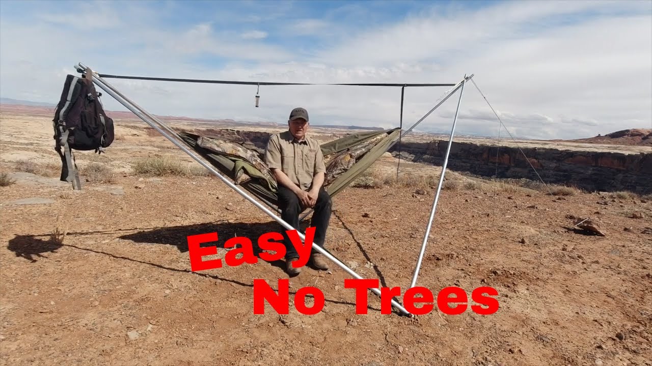Tensgrity Hammock Stand Set Up - Make Hammock from Poncho