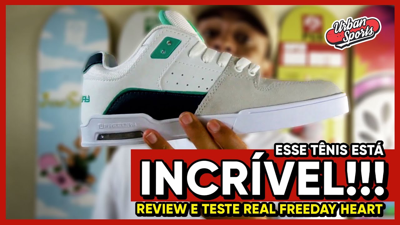 NOVIDADE! Testando Tênis de Skate Freeday Modelo Heart | 50 manobras | Será que é bom?