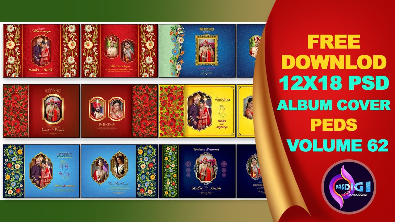Free ALBUM COVER-12x18-01 | VOL-62| PASSWORD is in VIDEO |#PASDIGI Creation| whatsapp 9879707870