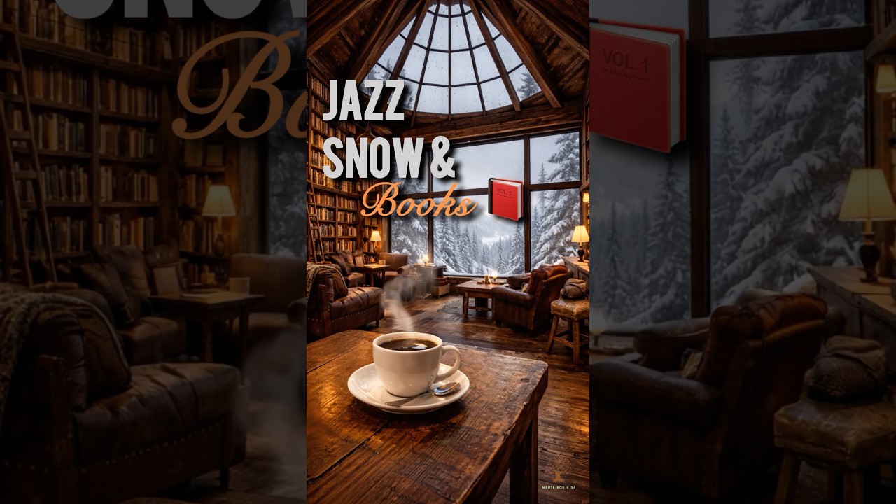 Jazz, Snow & Books ❄️🎷📚 | Cozy Library Vibe 