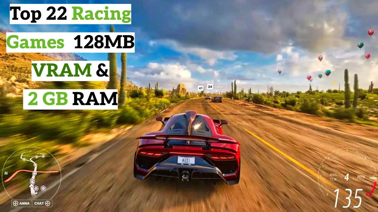 Top 22 Racing Games For PC/ Laptop 128/256MB VRAM / Intel HD Graphics + 2GB 2024