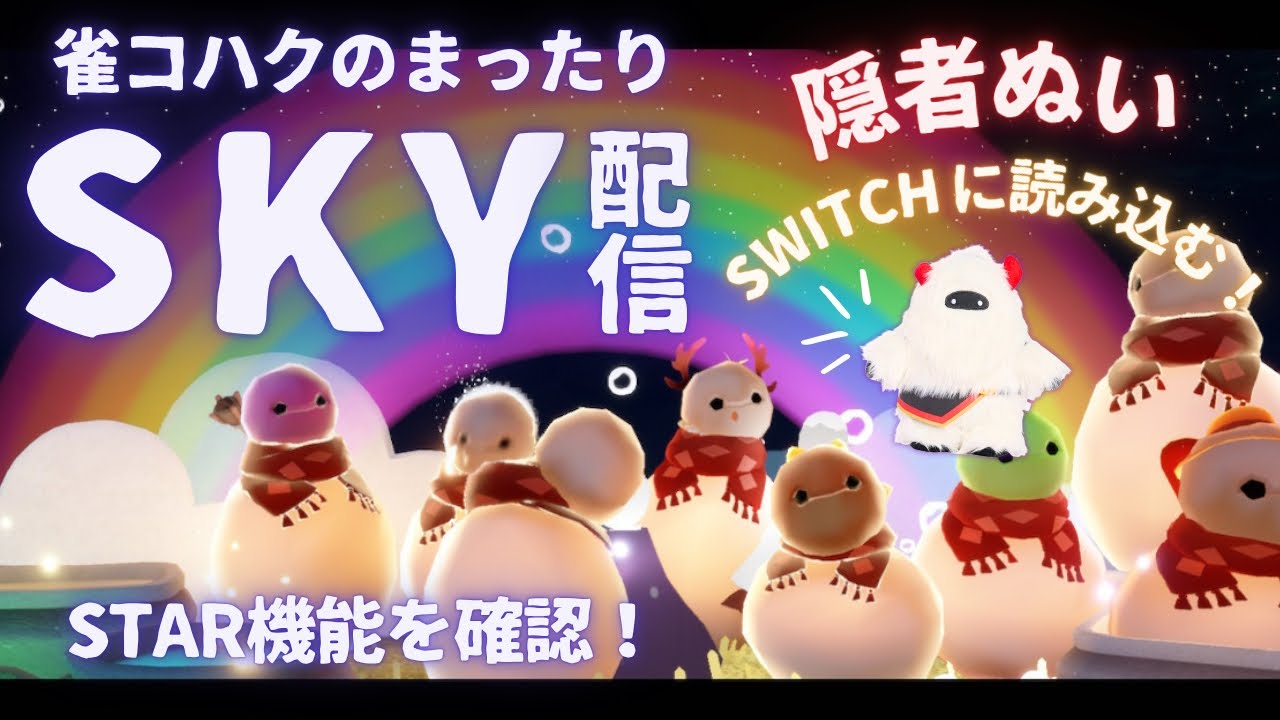 【雀コハク視点】隠者ぬいぐるみ届いた！どんな効果？彩なす日々も楽しむSky配信【sky星を紡ぐ子どもたち】