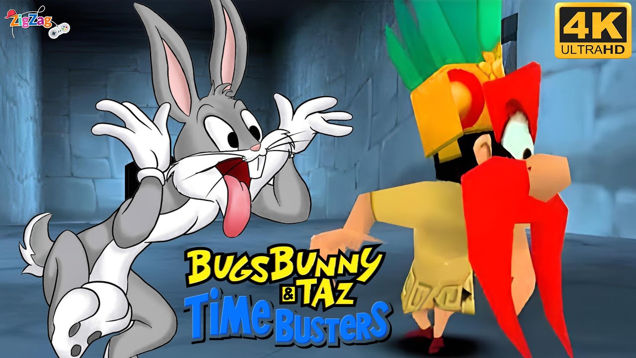 Bugs Bunny & Taz Time Busters #4 | Sam's Temple | PS1 4K @ZigZagGamerPT