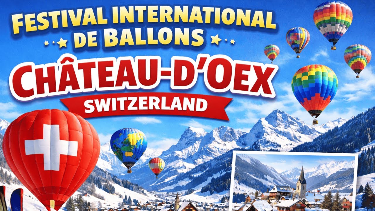 [4K] 🎈2026 Festival International de Ballons – Château-d’Oex, Switzerland 🇨🇭