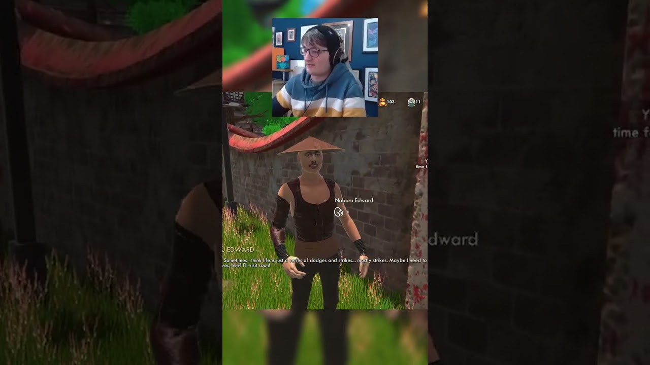 Helping a wobbling friend in our new game, Fight School Simulator