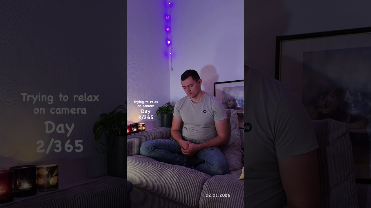 Day 2/365 - Trying to relax on camera. 