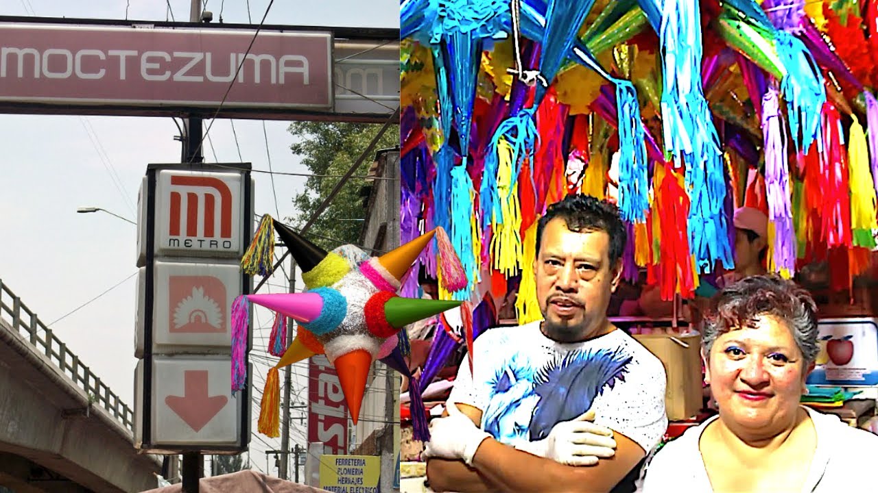 Así se hacen las piñatas, en el mercado Moctezuma.