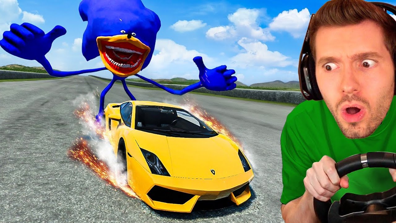 Fugindo do SHIN SONIC TAPES no BeamNG Drive!
