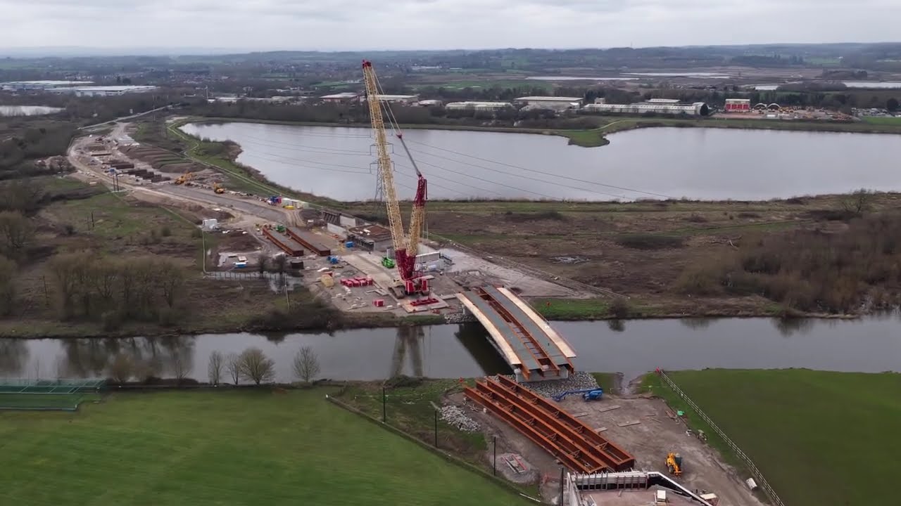 Walton on Trent new bridge update just north HS2 March 2026