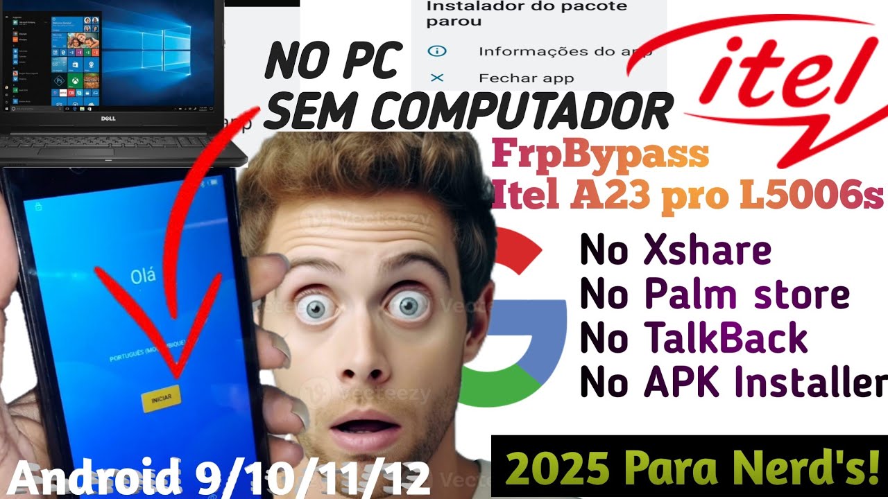 como desbloquear conta Google itel A23 pro sem computador 2025 infalível Método actualizado
