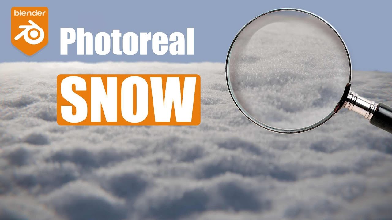 Photoreal SNOW close up in Blender