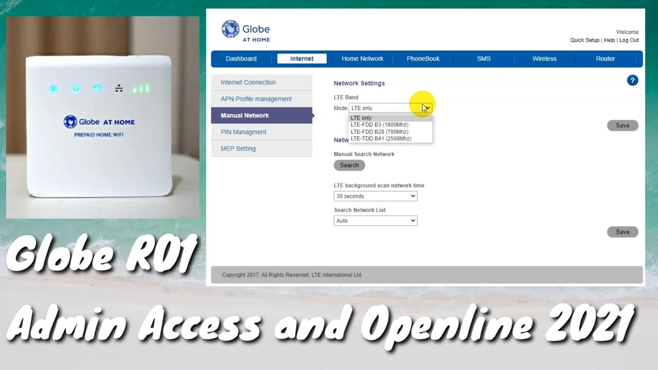 Globe R01 Admin Access & Openline 2021 Tutorial