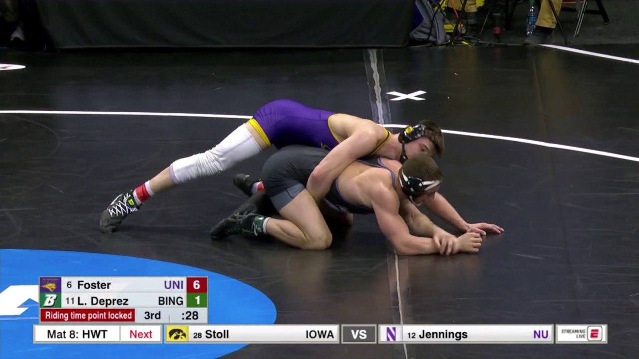184lbs: Drew Foster (UNI dec Lou Deprez (Binghamton)