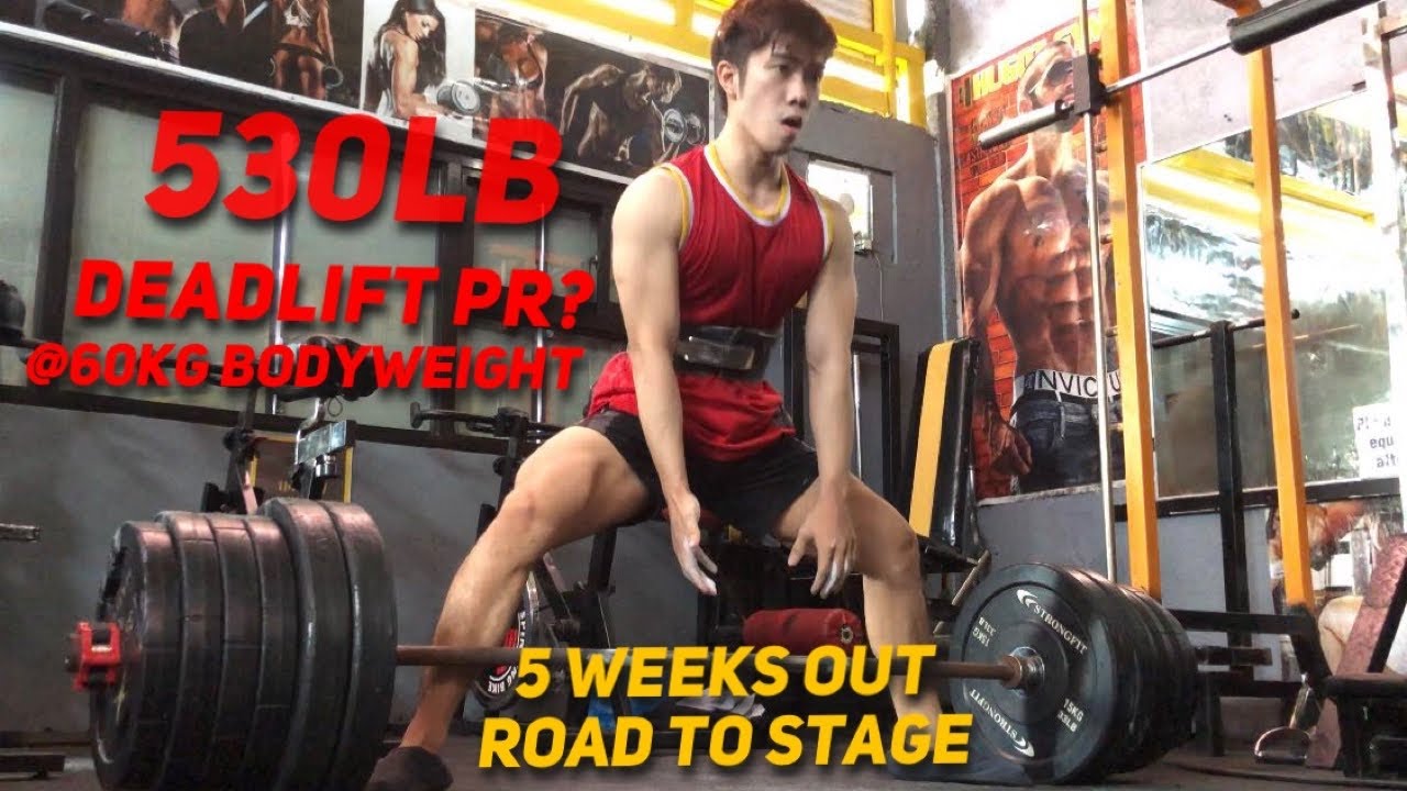 530lb Deadlift PR | My workout split | 5 weeks out Ep.2 Road to Stage