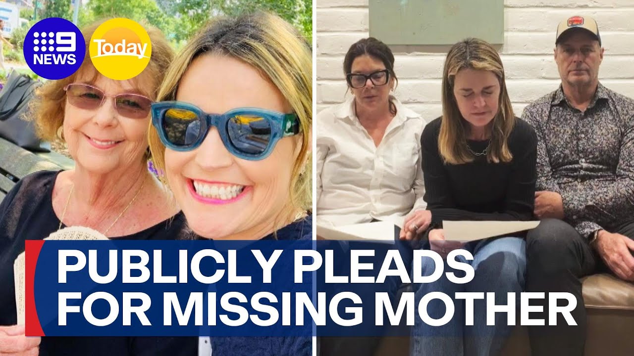 TV host publicly pleads for her missing mother to be returned | 9 News Australia
