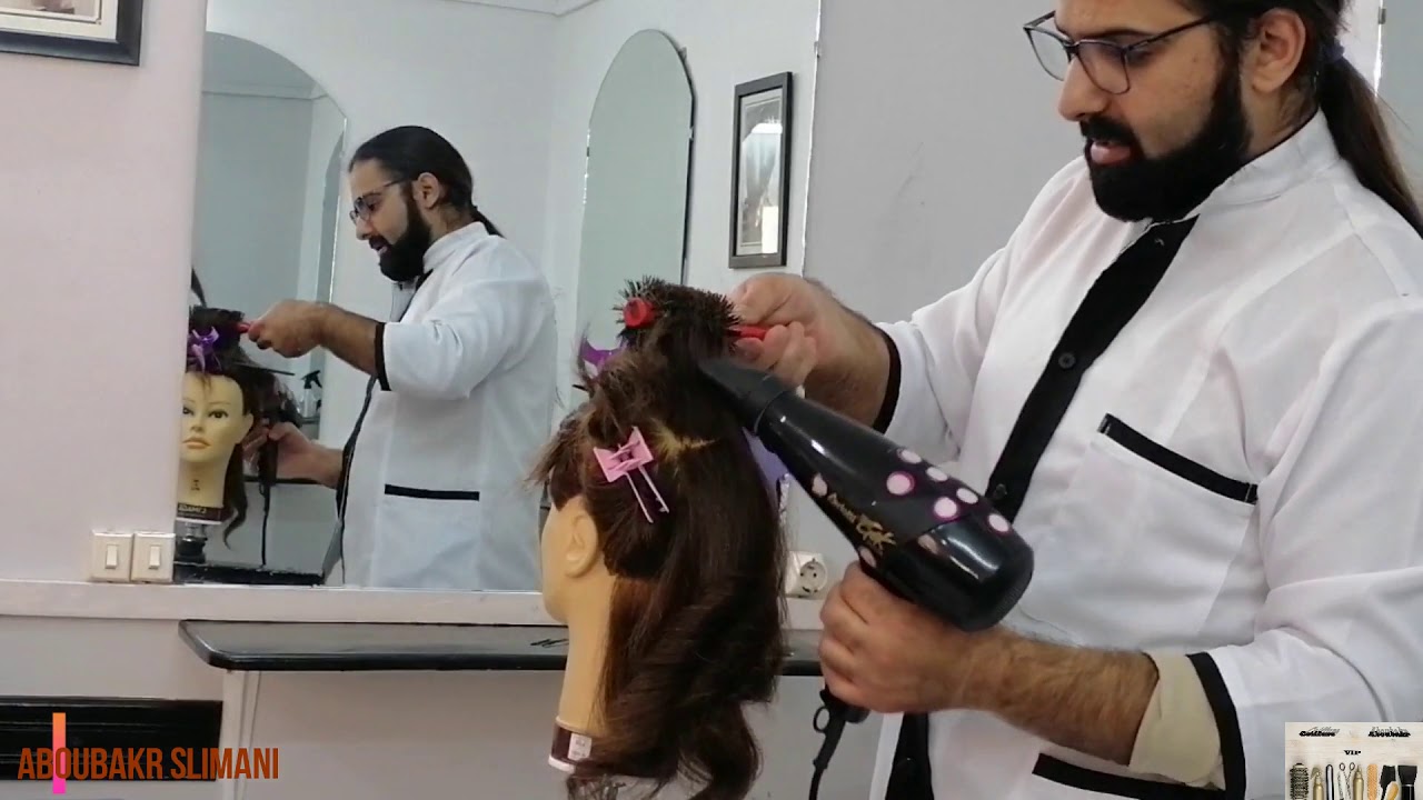جد مهم #كيفية_عمل_بروشينك او تسريح الشعر على طريقة #البوكلي مع ابوبكر دائماً الجديد