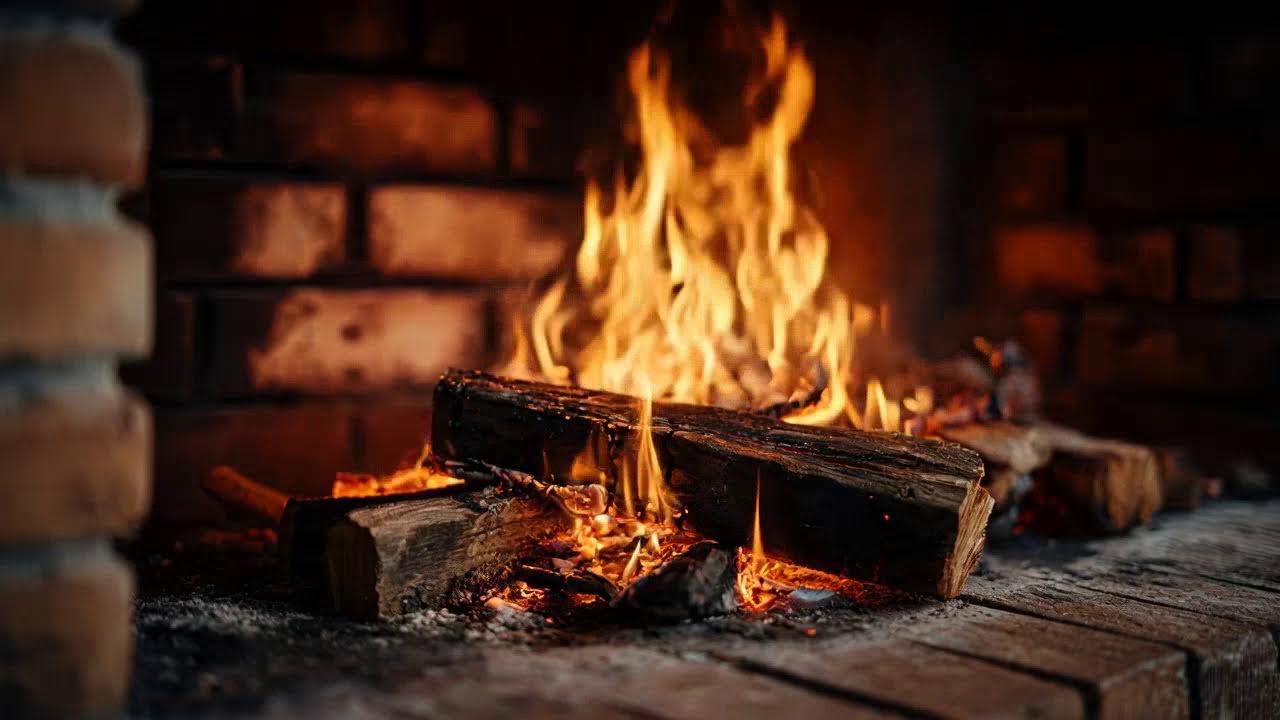 Soft Glowing Hearth and Fireplace Sounds for Late Night Comfort and Peace ASMR Slumber 🔥