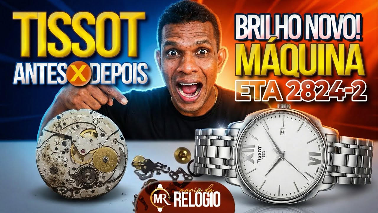 SALVEI UM TISSOT! RESTAURAÇÃO COMPLETA E POLIMENTO - CALIBRE ETA 2824-2
