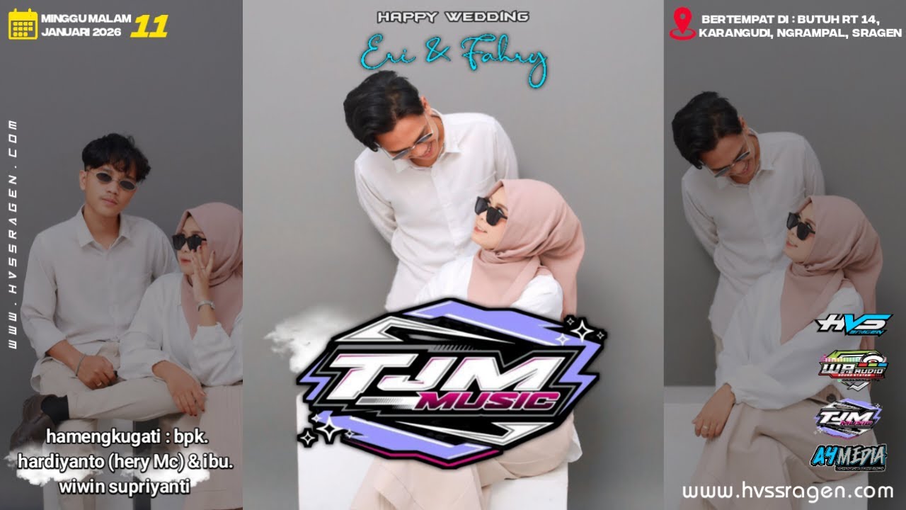 Live TJM MUSIK 'Wedding Ery & Fahry' | WA Audio Pro | HVS SRAGEN 4 - Butuh Karangudi 12/01/2026