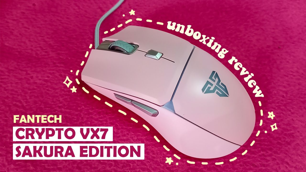 Unboxing Review of Fantech Crypto VX7 Macro Gaming Mouse Sakura Edition 🌸🖱️