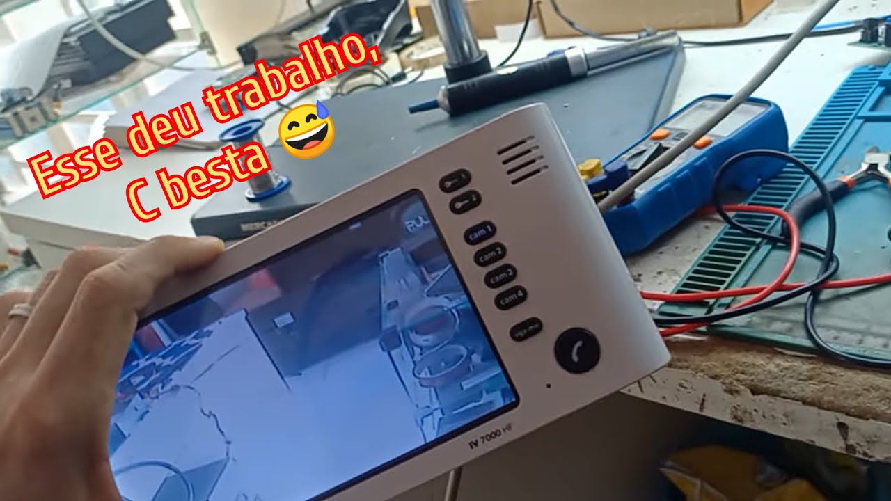 Porteiro eletrônico IV 7000 HF Intelbras não liga, depois barulho no alto falante e sem áudio
