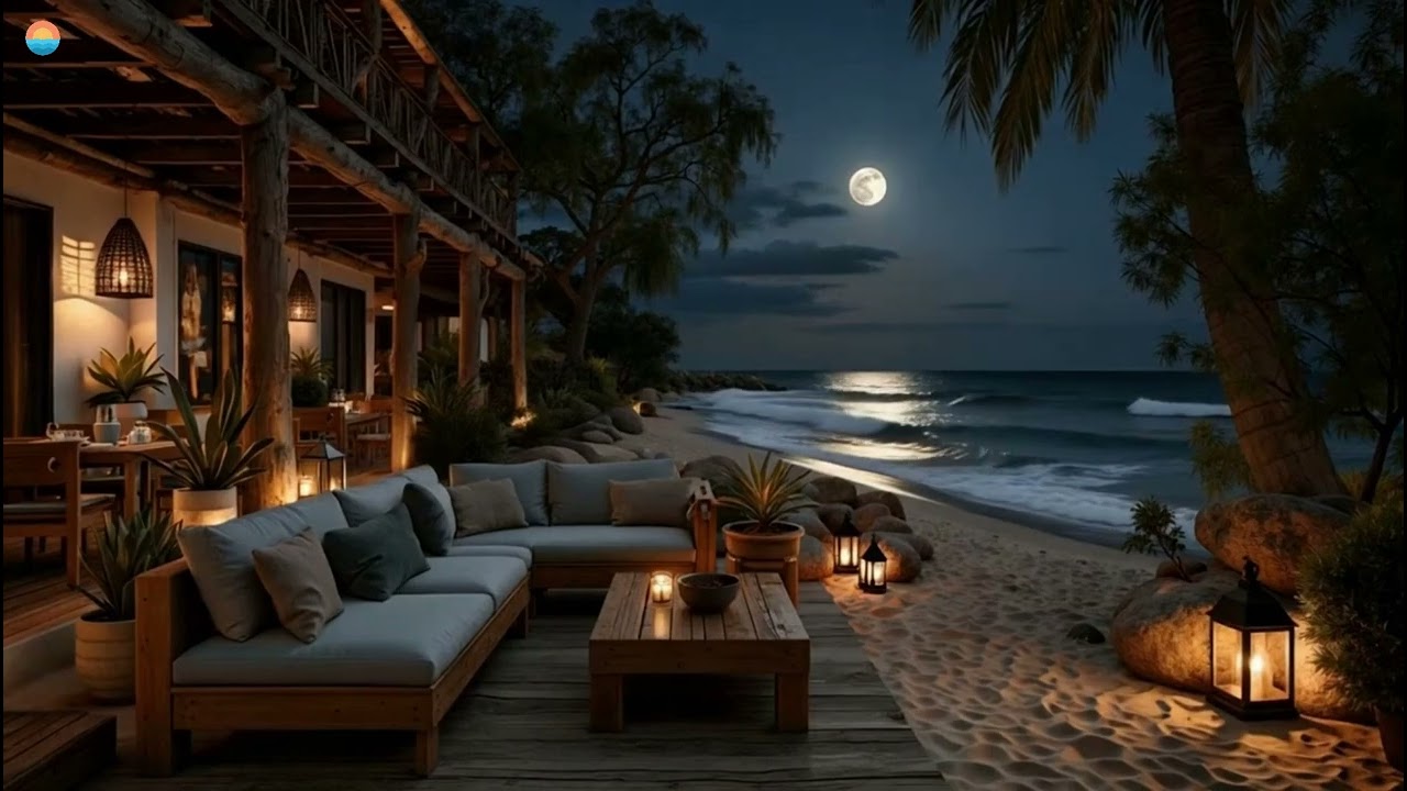 Moonlight Ocean Bliss 🌙 Luxury Night Chill Lounge Music for Deep Relaxation & Calm