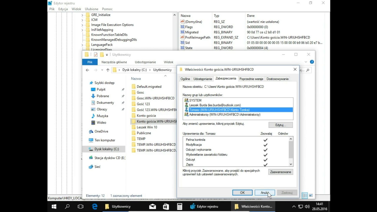 Usuwanie nieaktywnych profili folderów kont użytkowników Windows 10