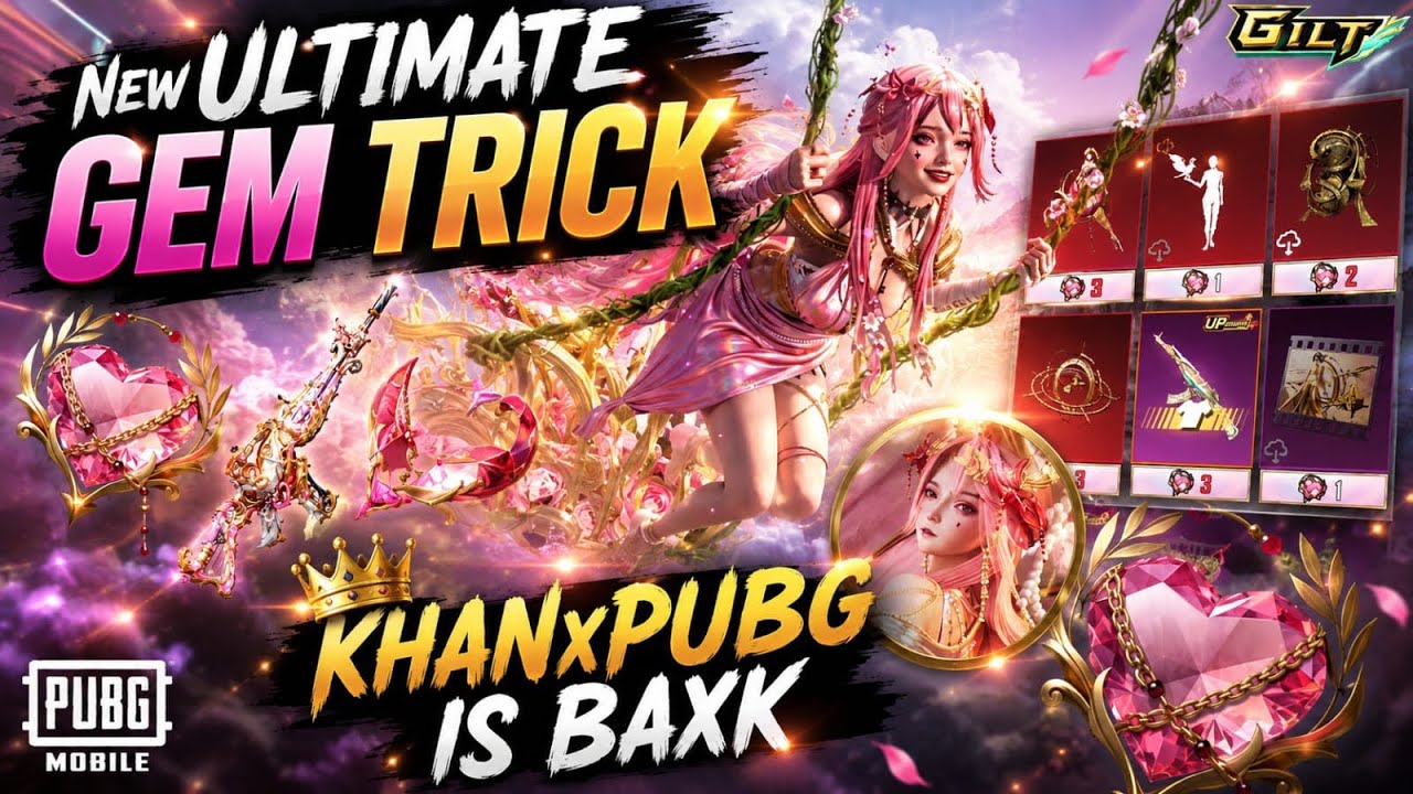 NEW ULTIMATE 10UC FREE GEM TRICK😱 10UC GEM POP CARD AND MATIRAL TRICK ✅BGMI ALSO WORKING 😱