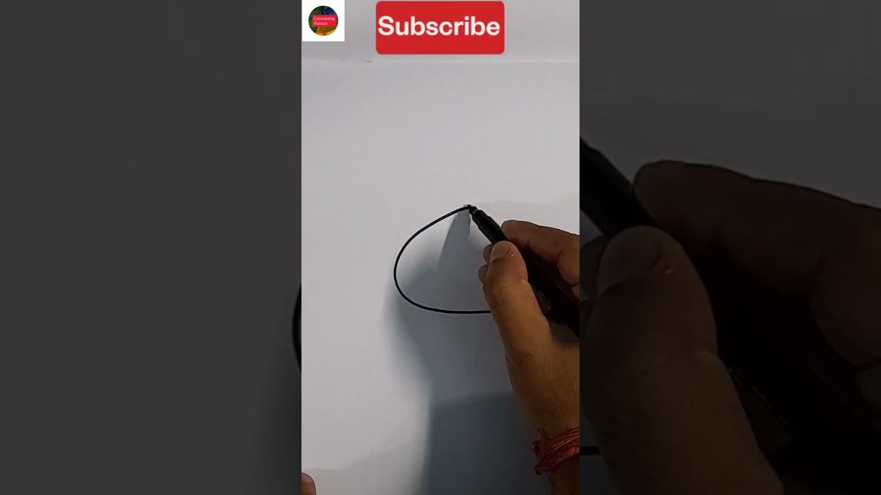 Draw a simple curved line using these simple steps #shorts #ashortaday Canvassing Passion