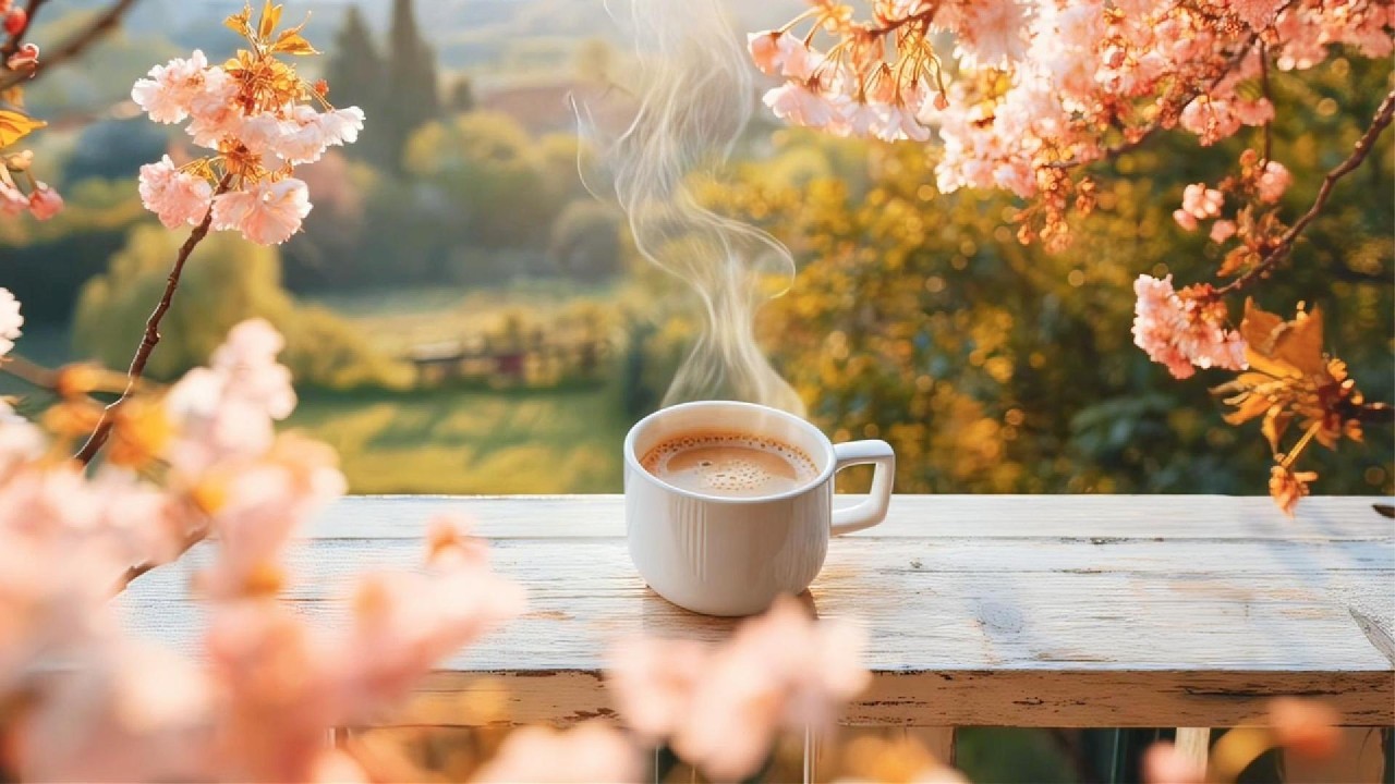 ☕🌸 Smooth Jazz & Bossa Nova for Work, Study, Focus | Spring Balcony