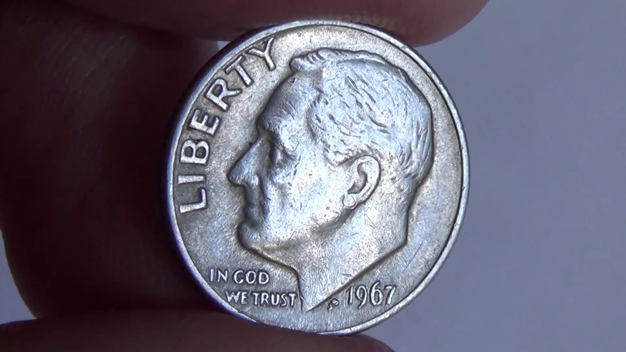 монета Америки ONE DIME 1967 год/Coin of USA 1967