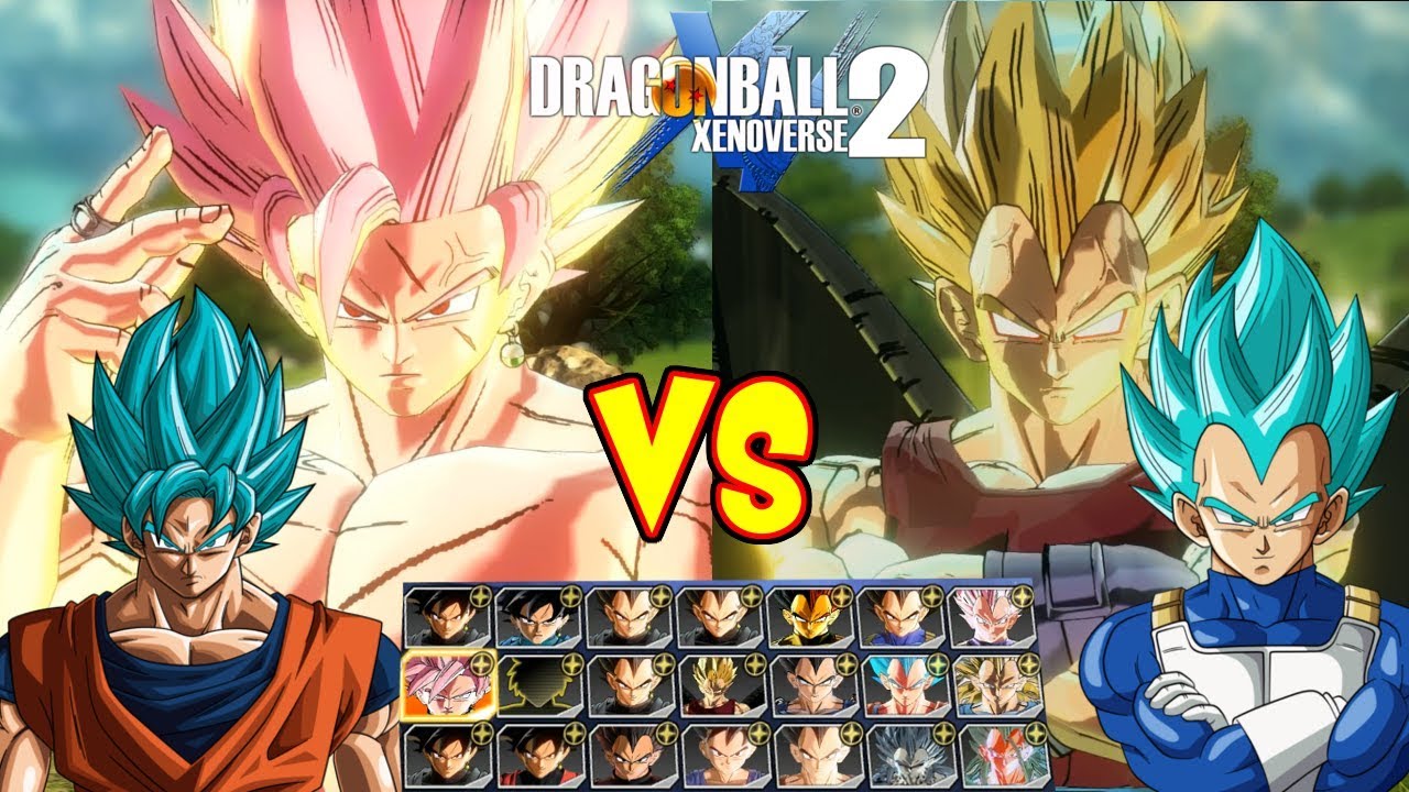 DRAGON BALL XENOVERSE 2 MOD : BLACK GOKU DEMONIO VS BLACK VEGETA DEMONIO ! Y VEGETA SSJ BLUE 100%