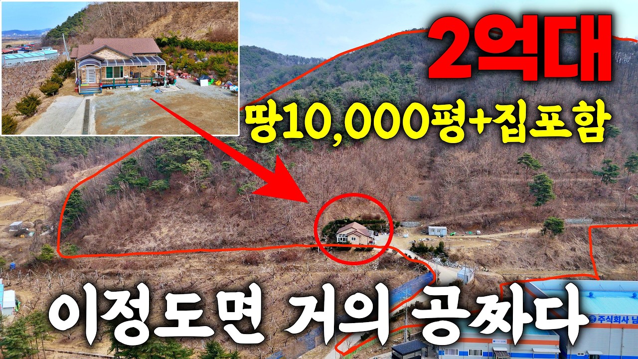 땅만 1만 평인데 2억대? 산까지 다 드립니다! 수리비 0원, 차 타고 마당까지 쏙!