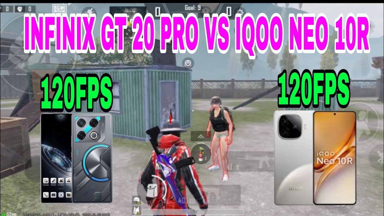 INFINIX GT 20 PRO 120FPS VS IQOO NEO 10R 120FPS TDM CHALLENGE BGMI