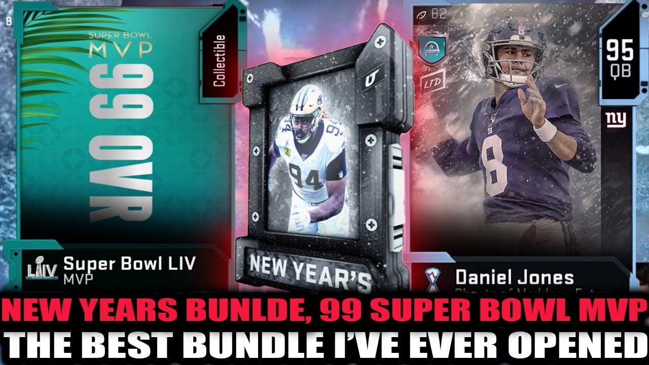 THIS WAS MY BEST BUNDLE EVER! 99 SUPER BOWL MVP! GUARANTEED 99 OVR! NEW YEARS BUNDLE OPENING| MUT 20