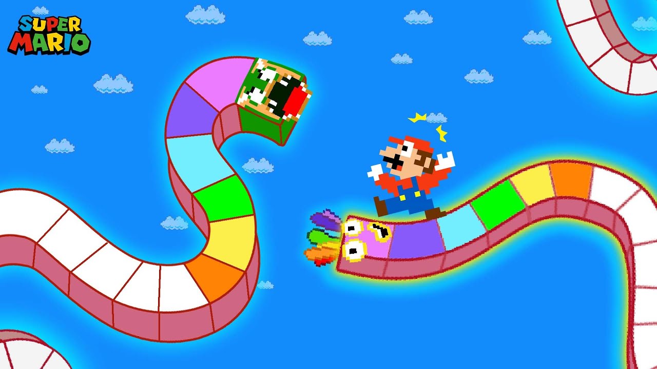 Number Snake x Mario vs the Giant Bowser Snake in Maze Mayhem