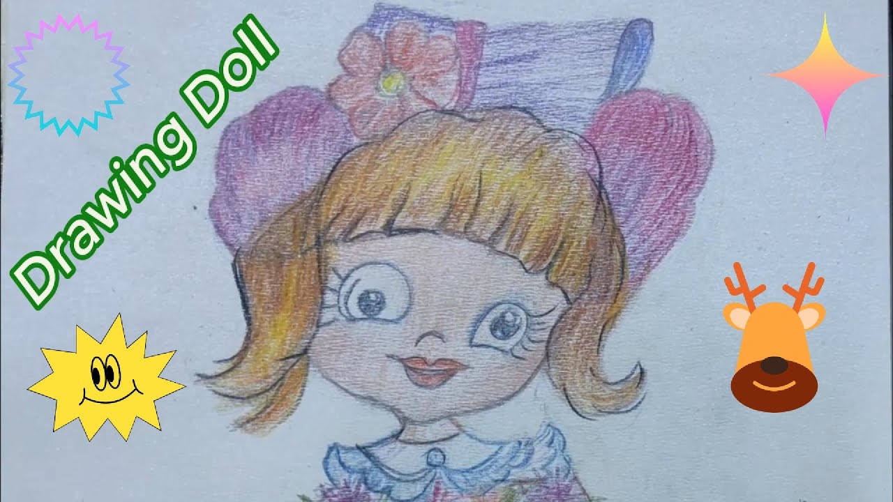 Drawing Doll - Learn to Draw a Cartoon character step by step
