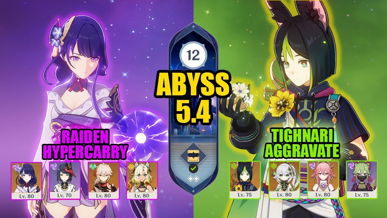 C3 Raiden Hypercarry & C3 Tighnari Aggravate | Spiral Abyss 5.4 | Genshin Impact