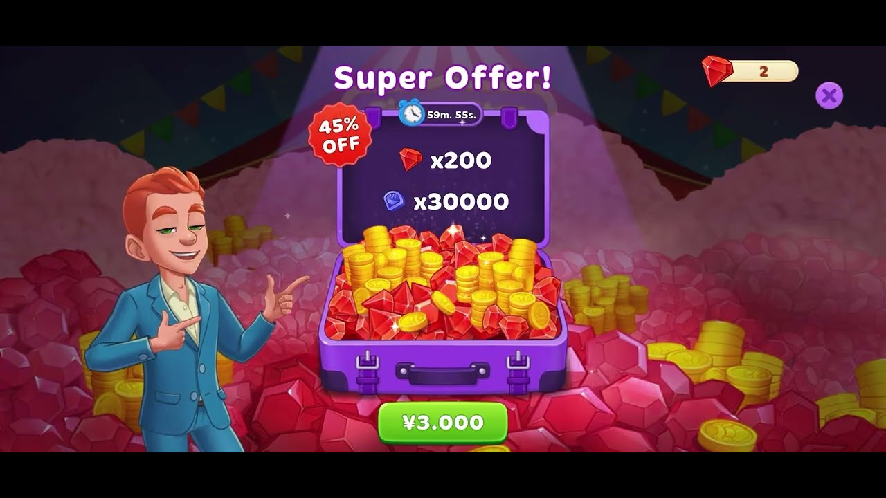 Cooking diary 20260205-1 Circus star Golden Oasis level 1 and Exciting Waterfall level 59