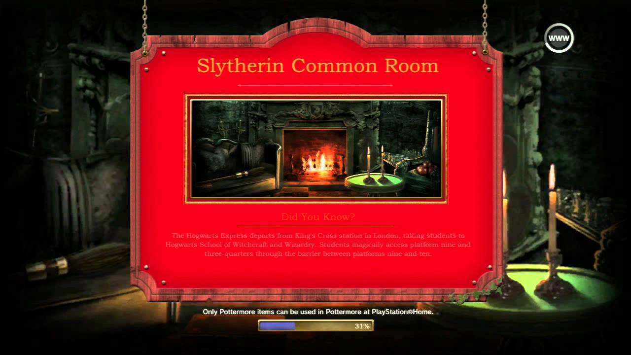 Pottermore - PS Home -Slytherin Common Room