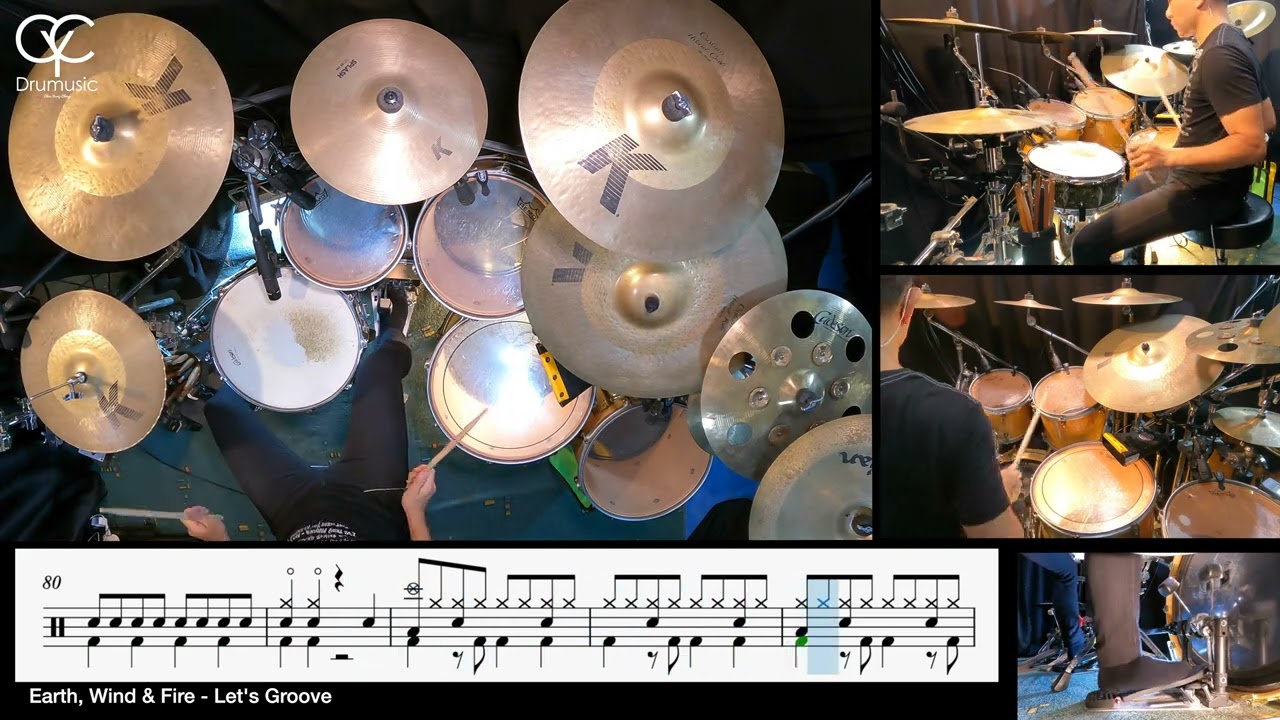 Let's Groove - Earth, Wind & Fire / Drum Cover By CYC (@cycdrumusic )  score & sheet music