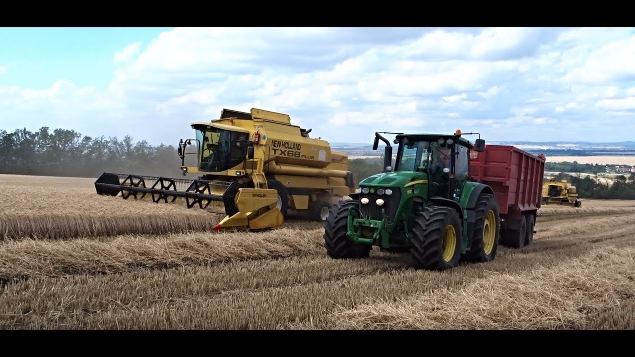 Wheat Harvest 2018 on South Moravia | 2x New Holland TX 68 & Claas Lexion 600 |