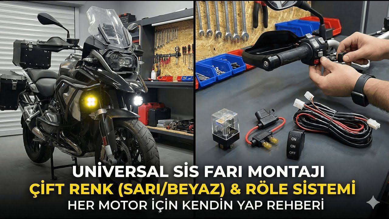 Motosiklet Sis Farı Nasıl Bağlanır? | Röleli ve 3 Modlu Bağlantı Rehberi