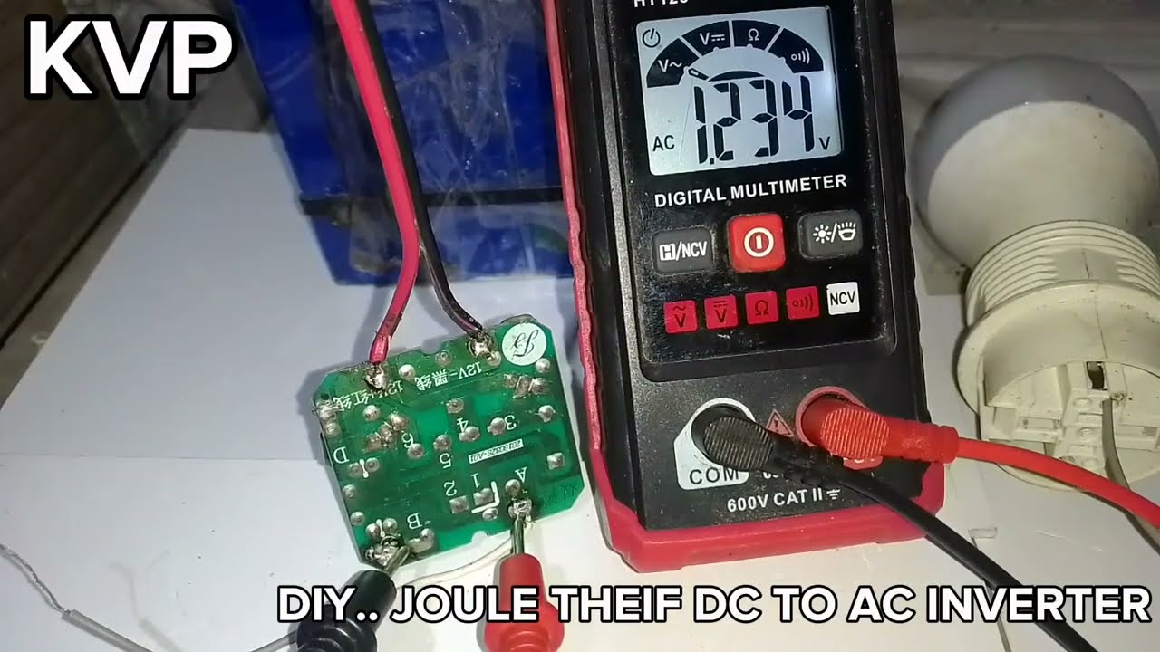 DIY.. JOULE THEIF MINI INVERTER VERY USEFUL FOR DIYERS emergency light by using the JOULE THEIF