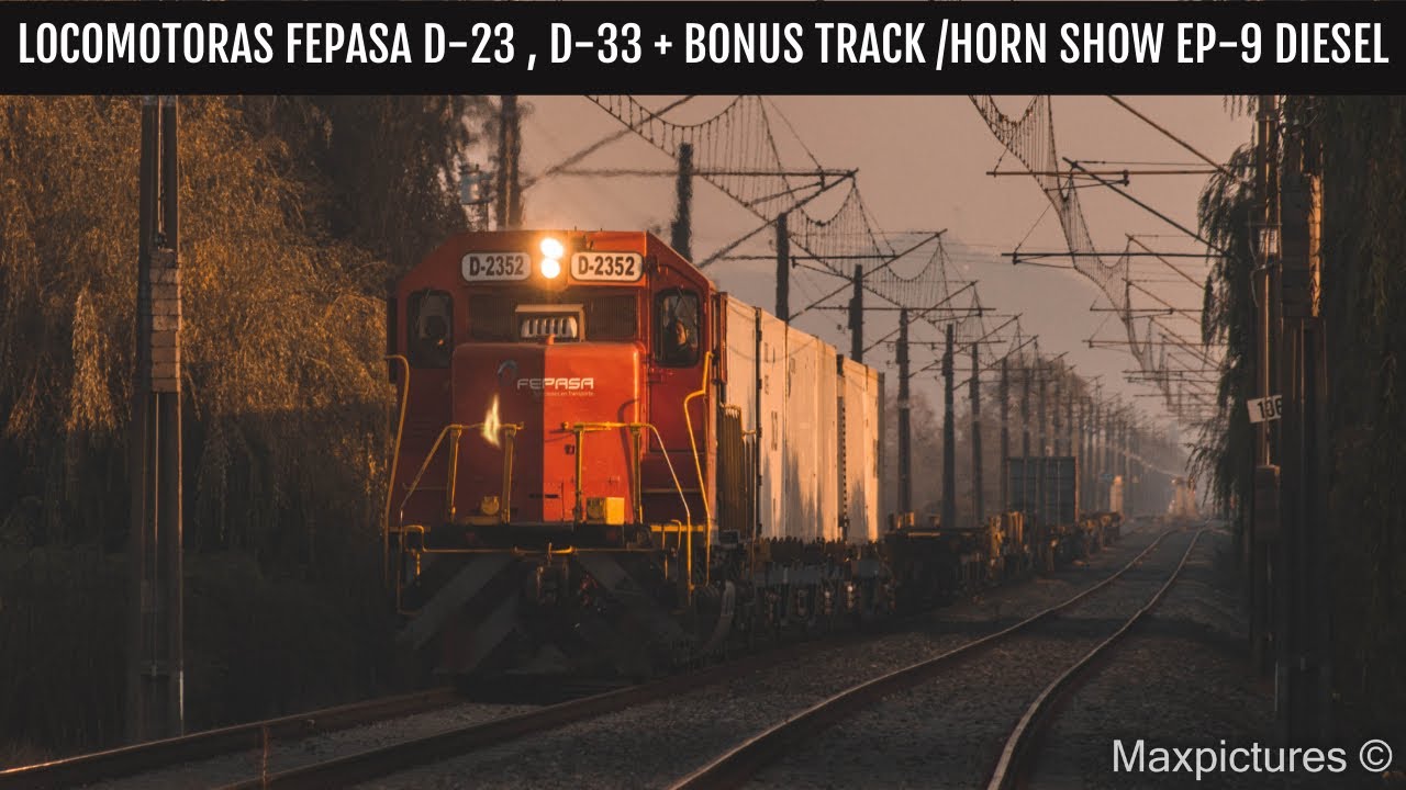 Compilado Locomotoras Fepasa D-23 - D-33 & Bonus Track /Horn Show EP-9 Diesel