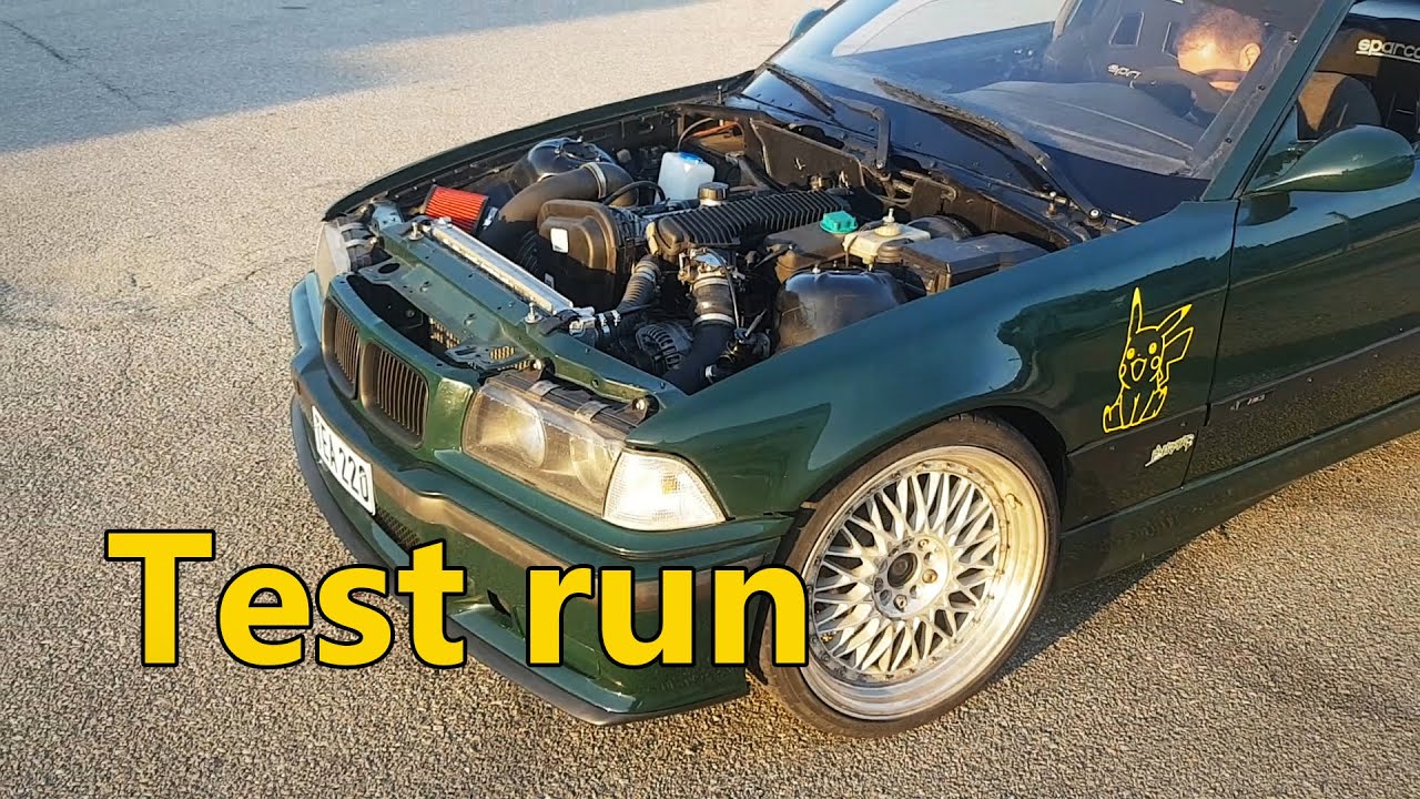 First test drive - BMW E36 with Volvo T5 Turbo engine swap